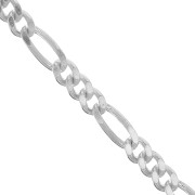 Chaîne maille Figaro alternée (1x3) 2.5 mm en Argent 925 x50cm
