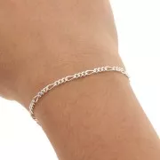 Chaîne maille Figaro alternée (1x3) 2.5 mm en Argent 925 x50cm