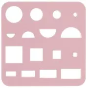 Set de 16 emporte-pièces plastique pour modelage et pâte polymère - Carré x1