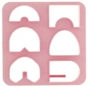 Set de 6 emporte-pièces plastique pour modelage et pâte polymère - Pont x1