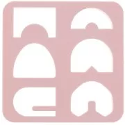 Set de 6 emporte-pièces plastique pour modelage et pâte polymère - Pont x1