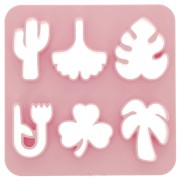 Set de 6 emporte-pièces plastique pour modelage et pâte polymère - Nature x1