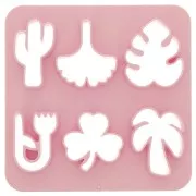 Set de 6 emporte-pièces plastique pour modelage et pâte polymère - Nature x1