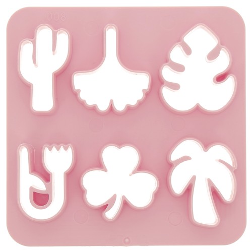 Set de 6 emporte-pièces plastique pour modelage et pâte polymère - Nature x1