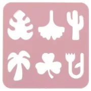 Set de 6 emporte-pièces plastique pour modelage et pâte polymère - Nature x1