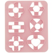 Set de 6 emporte-pièces plastique pour modelage & pâte polymère - Coeur - Fleur x1|raw }}