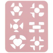 Set de 6 emporte-pièces plastique pour modelage & pâte polymère - Coeur - Fleur x1