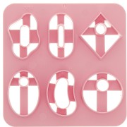 Set de 6 emporte-pièces plastique pour modelage & pâte polymère - Ovale x1|raw }}