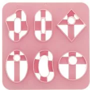 Set de 6 emporte-pièces plastique pour modelage & pâte polymère - Ovale x1