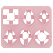 Set de 6 emporte-pièces plastique pour modelage & pâte polymère - Géométrique x1|raw }}