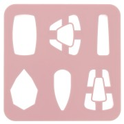 Set de 6 emporte-pièces plastique pour modelage & pâte polymère - Trapèze x1