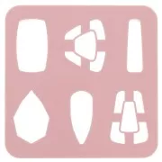 Set de 6 emporte-pièces plastique pour modelage & pâte polymère - Trapèze x1