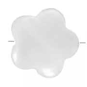 Perles fleurs 11 mm en nacre - Naturel x4