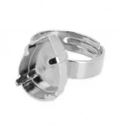 Bague pour cabochon PureCrystal 4320 18x13 mm - Rhodié x1