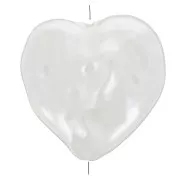 Perle coeur irrégulier 14 mm imitation perle d'eau douce - Crème nacré x1