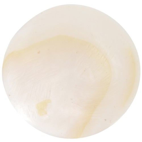 Cabochons ronds en nacre 15 mm Naturel x2