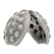 Cache noeuds décor relief  7 mm argenté vieilli x4