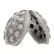 Cache noeuds décor relief  7 mm argenté vieilli x4