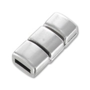 Fermoir aimanté pour lacet 5 mm Placage Argent fin vieilli x1