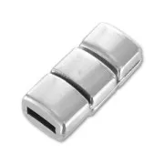 Fermoir aimanté pour lacet 5 mm Placage Argent fin vieilli x1