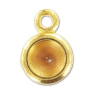 Pendentif porte cabochon PureCrystal 1028 1088 8 mm Doré à l'or fin x1|raw }}