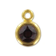 Pendentif porte cabochon PureCrystal 1028 1088 8 mm Doré à l'or fin x1
