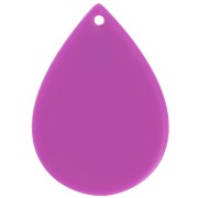 Pendentif goutte 31x22 mm en acétate - Violet x1