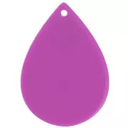 Pendentif goutte 31x22 mm en acétate - Violet x1