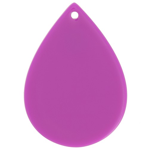 Pendentif goutte en acétate - 31x22 mm - Violet x1
