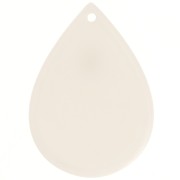 Pendentif goutte en acétate - 31x22 mm - Ecru x1