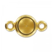 Intercalaire porte cabochon PureCrystal 1028 1088 8 mm Doré à l'or fin x1