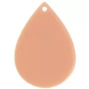Pendentif goutte 31x22 mm en acétate - Vieux Rose x1