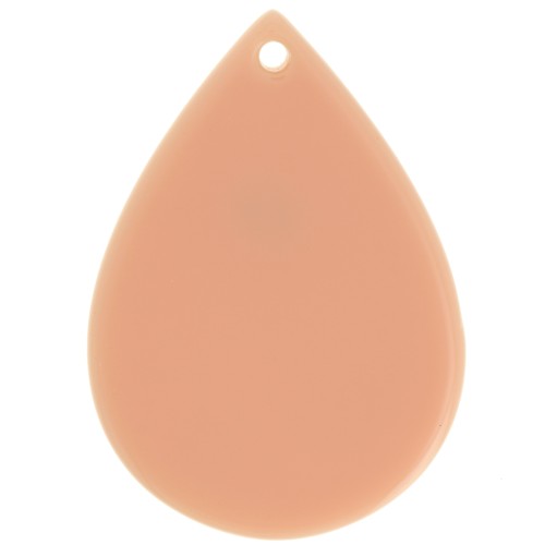 Pendentif goutte 31x22 mm en acétate - Vieux Rose x1