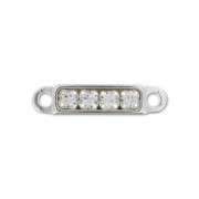 Intercalaire strass barrette 2 anneaux 14 mm en Argent 925 x1