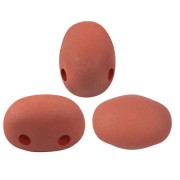 Perles en verre Samos® par Puca® 7x5 mm - La Divine Terracotta Mat x10g