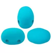 Perles en verre Samos® par Puca® 7x5 mm - La Divine Aqua Mat x10g