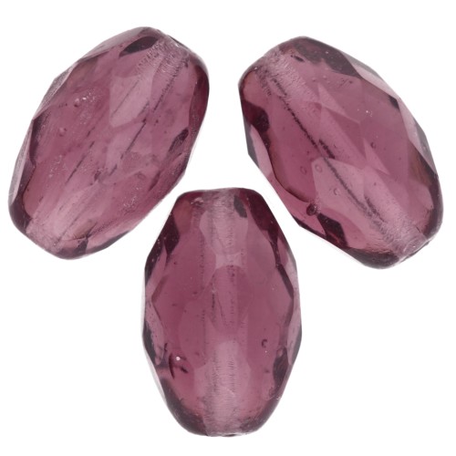Olives facettées 13x10 mm Amethyst x8