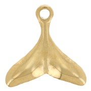 Breloque queue de poisson 11x11 mm - Acier inoxydable 304L Doré x1