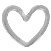 Pendentif coeur évidé 15x17 mm - Acier inoxydable 304L x1