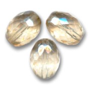 Olives facettées 13x10 mm Crystal Lila Gold Luster x8|raw }}