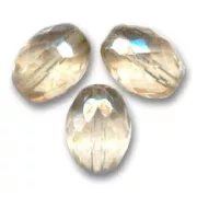 Olives facettées 13x10 mm Crystal Lila Gold Luster x8
