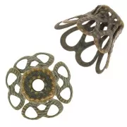 Coquilles filigranées 12x12 mm bronze x20