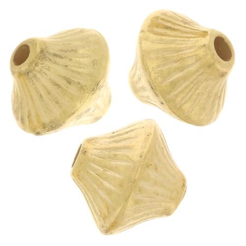 Perles toupies 6x7mm en acrylique métallisée  CCB - Doré x10