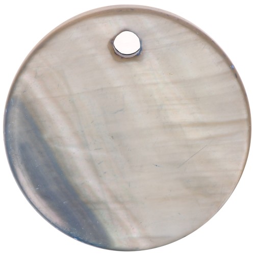 Sequins rond épais Nacre 20 mm Cinnamon Grey x10