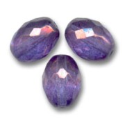 Olives facettées 13x10 mm Crystal Lila Vega Luster x8|raw }}