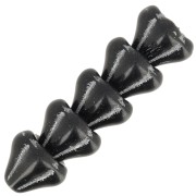 Perles fleurs cloches en verre 8x10 mm - Jet Silver  x10|raw }}