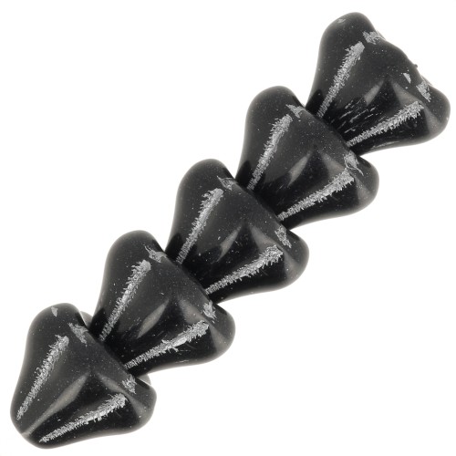 Perles fleurs cloches en verre 8x10 mm - Jet Silver  x10