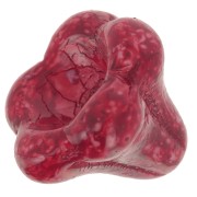 Perle fleur cloche en verre 11x13 mm - Opaque Bordeaux x1|raw }}