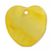 Sequins coeur Nacre 24 mm Jaune orange x5|raw }}