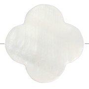Perles trèfle en nacre 17 mm - Naturel x10